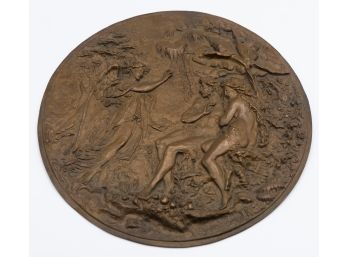Bronze, Cast Wall Medallion, Mytholgy Scene