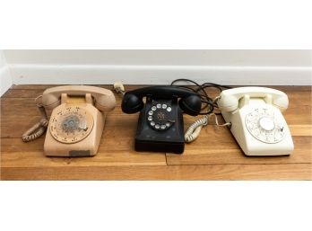 Lot Of 3 Vintage Rotary Telephones