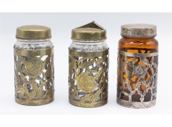Storage/dispension Jars With Metal Decoration, Mexico