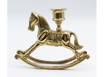 Brass Candle Holder, Rocking Horse Design, China