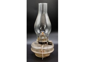 Glass Kerosene Lamp W Chimney