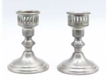 Pewter Candlestick Holders, Empire Peuter