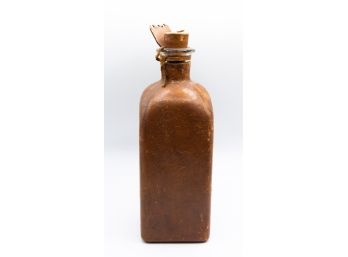 Glass Bottle With Leather Covering, Spain