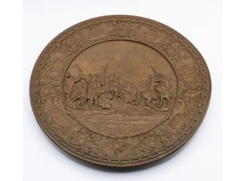 Bronze, Cas Wall Medallion, Roman Battle Scene