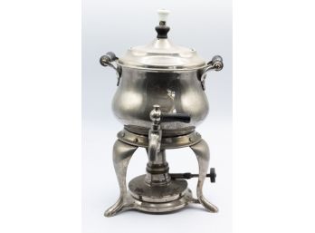 Silver Plate Tea Pot, W Heater