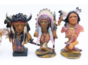 Lot Of 4 Ceramic Native American Figurines
