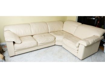 Gyforum Leather Sectional Sofa W/ Adjustable Headrests