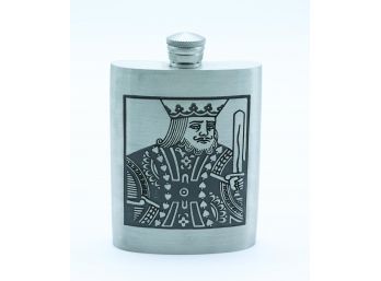 King Of Spades Pewter Flask
