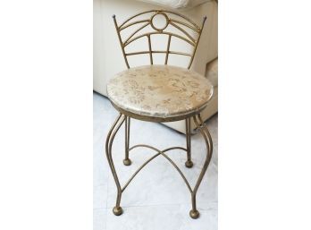 Charming Wrought Iron Vanity Chair W/ Cushion