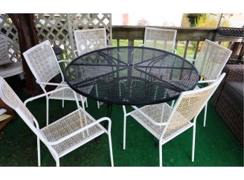 Patio Set - Table W/ 6 Chairs - Metal