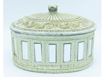 Vintage Jewelry Box W/ Mirror Inlay - Decorative Box