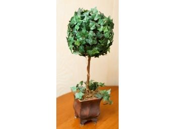Charming Decorative Faux Tree In Planter - 14' Tall