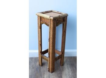 Vintage Rettan & Bamboo Plant Stand
