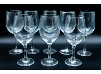 Lot Of 8 Libbey Vina Diamond Wine Glasses