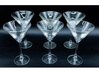 Stunning Lot Of 6 Vintage Martini Glasses