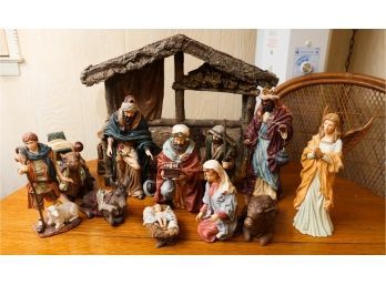 Kirkland - 13 Piece - Hand Painted Nativity Scene - IOB