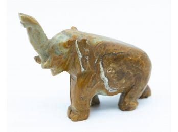 Vintage Carved Stone Elephant - Collectible