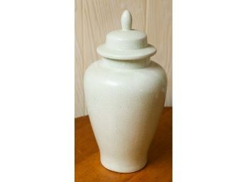 Large Handcrafted Ceramic Urn W/ Crackly Design