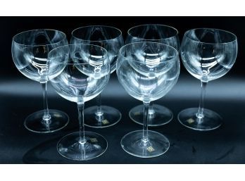 Lot Of 6 Wine Goblets - Glass Factory, Boris Kidric - Made In Yugoslavia -