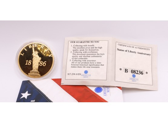 Lot Of 6 Collectible Commemorative Coins  W/ Certificates Of Authenticity - See Description