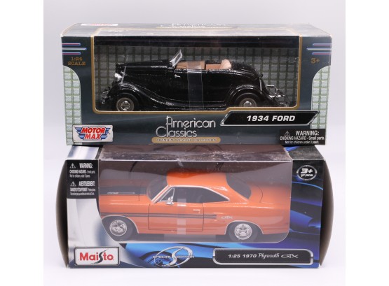 Lot Of 2 - American Classics Premium Die Cast Collection In Original Box  & Special Edition 1970 Plymouth GTX