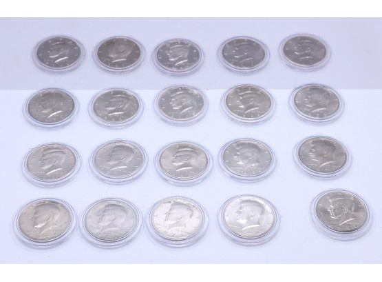 Lot Of 20 Kennedy Half Dollar Coins In Individual Plastic Case