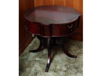 Stunning Antique  Round Clawed Foot End Table