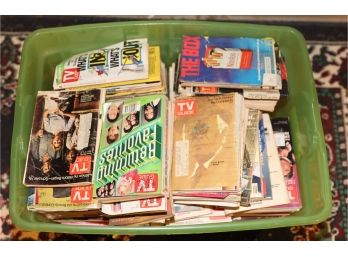 Large Lot Of Assorted Vintage TV Guides - Highly Collectible - Bin Dimensions L23' X W17' X H12'