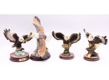 Lot Of 4 Bald Eagle Figurines - American Eagle - Home Decor