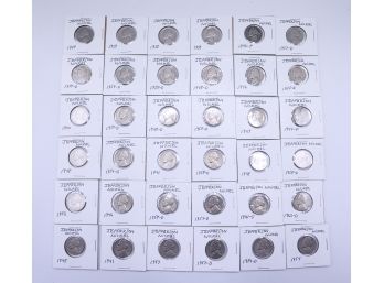 Lot Of 36 Jefferson & Buffalo Nickels Dated Before 1964 - Collectible