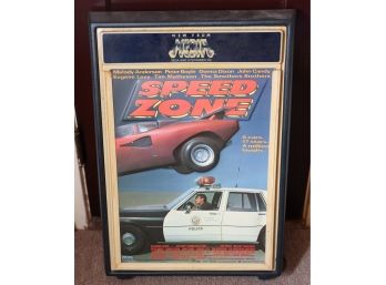 Vintage Speed Zone Movie Sign - Light Doesn't Work - Needs To Change Bulb