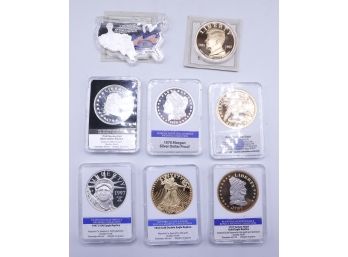 Lot Of 8 Commemorative Coins - 2 Coins W/ Certificate Of Authenticity