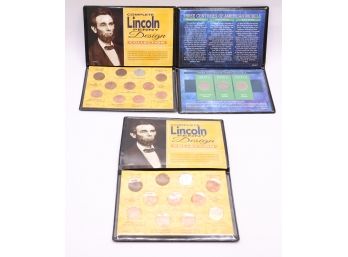 Lot Of 2 Complete Lincoln Penny Design Collection - Certificates Of Authenticity