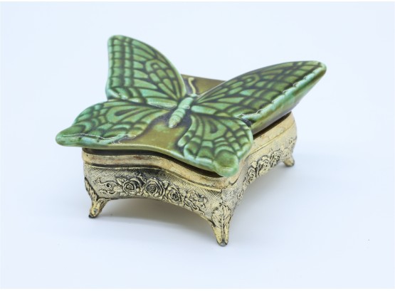 Rare Vintage Butterfly Music Box By Westland 'Feeling' Song Plays
