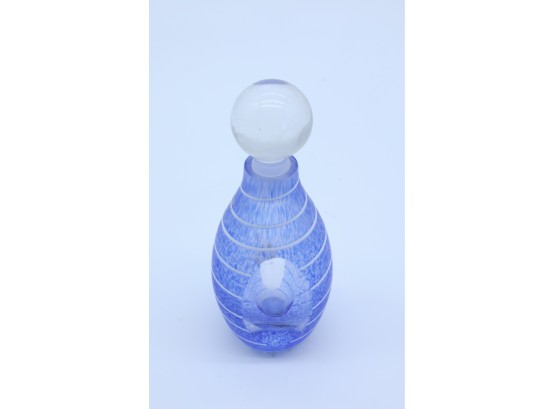 Sky Blue Glass Perfume Bottle