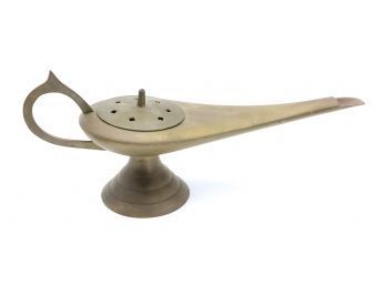 Vintage Aladdin's Lamp Incense Burner - Brass - Rare