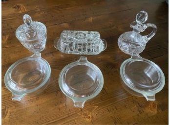 Vintage Pyrex & Cutglass Glassware