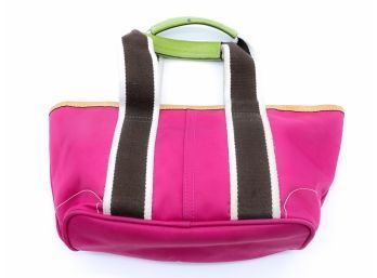 Coach Hampton Mini Toto Shoulder Handbag Purse Pink Green - No. B04K 6260 - Used Sold As Is
