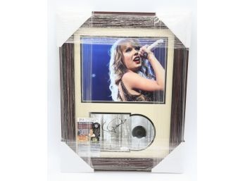 Taylor Swift Autographed Framed Folklore CD Cover Compact Disc JSA Authentication Signed Cert #LL19852