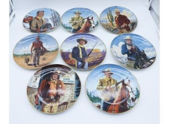 Lot Of 8 Decorative John Wayne Plates - Limited Edition - Fine Porcelain