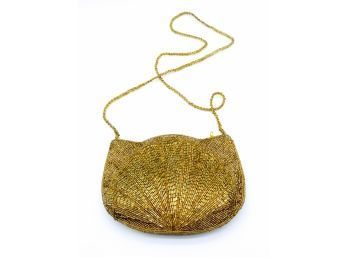 Vintage Gold Mico Beadaed Purse - Evening Bag