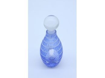 Sky Blue Glass Perfume Bottle