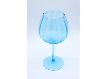 Large Blue Glass Decorative Wine Glass