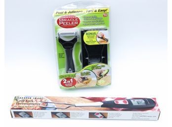 Miracle Peeler As Seen On Tv & Sharper Image Fork Thermometer