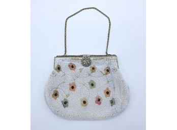 1940s Micro Beaded Evening Bag - Floral Design