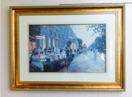 Christa Kieffer Sidewalk Cafe (Paris) - Signed C. Kietter