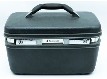 VIntage Samsonite Saturn Blue Train Case Suitcase Luggage Make Up Tray
