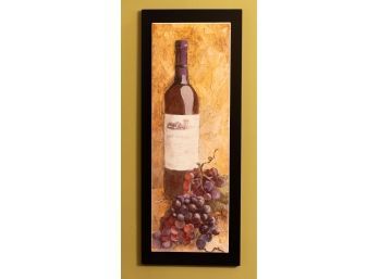 A Pair Of Decorative Wine Bottles - Kitchen Decor - Wine & Grapes