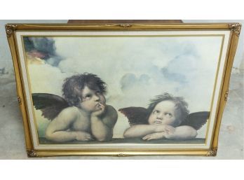 Raphael 'The Cherubim Putti Angels Of The Sistine Madonna' Framed Art Print