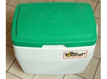Vintage 1977 Oscar By Coleman 16 Qt Green Lid Cooler 5274 Made In USA Lunch Box